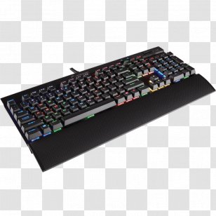 Computer Keyboard Corsair Gaming K70 LUX RGB USB MK.2 Cherry MX Red Mechanical With LED Backlit CH-9109010-NA - Usb Transparent PNG
