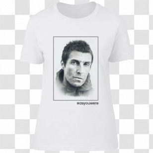 T-shirt Sleeve Neck Font - Facial Hair - Liam Gallagher Transparent PNG