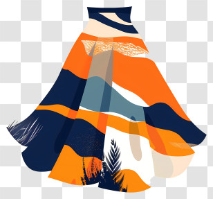 Skirt - Colorful Dress Illustration Transparent PNG