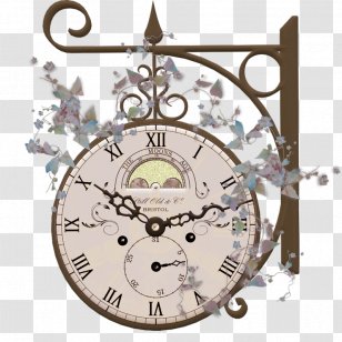Floral Clock Desktop Wallpaper Clip Art - Picture Frames Transparent PNG