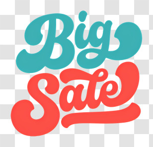 Logo Design - Big Sale Promotional Text Transparent PNG