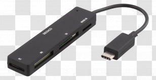 Adapter Memory Card Readers DELTACO USB 2.0 Reader Stick - Electronic Device - Usb Transparent PNG