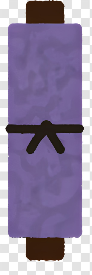 Icon - Purple Yoga Mat Rolled Up And Ready For Exercise Transparent PNG