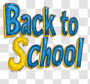Back To School - Back To School Text Design Illustration Transparent PNG