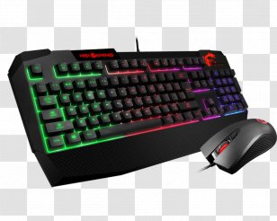 Computer Keyboard Mouse Micro-Star International Gaming Keypad - Shortcut - Usb Headset Transparent PNG