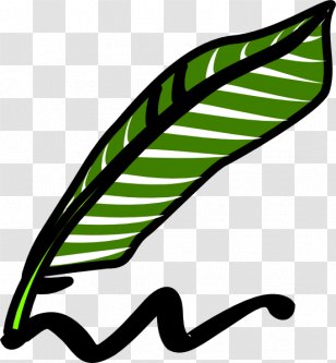 Quill Paper Inkwell Clip Art - Leaf - Feather Clipart Transparent PNG