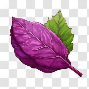 Purple Leaf - Purple And Green Leaves Illustration Transparent PNG