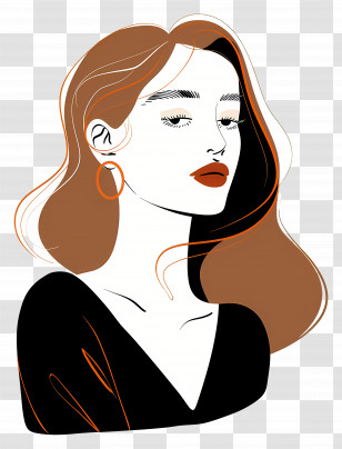 Elegant Woman - Elegant Woman Illustration Transparent PNG