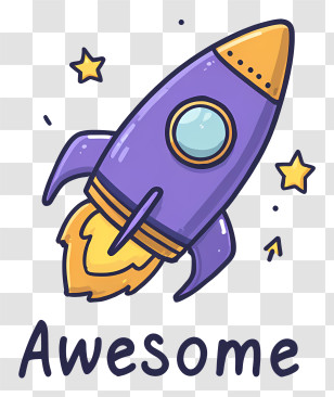 Awesome - Awesome Rocket Launching Into Space Transparent PNG