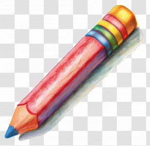 Crayon - Vibrant Multicolored Pencil For Art Enthusiasts Transparent PNG