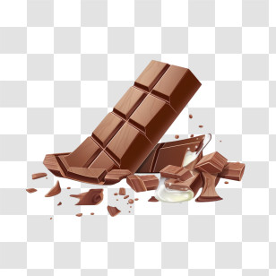 Chocolate - Milk Chocolate Bar With Pieces Transparent PNG