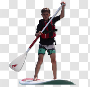 Sports - Person Paddleboarding On A Water Surface Transparent PNG