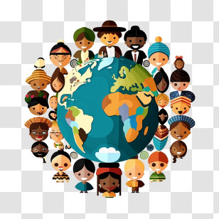 World Population Day
 - Diverse People Around The Globe Transparent PNG