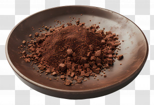 Cocoa Powder - Brown Powder On Ceramic Plate Transparent PNG