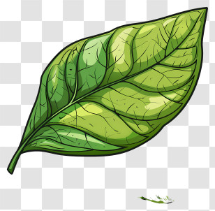 Cartoon Leaf - Green Cartoon Leaf Illustration Transparent PNG