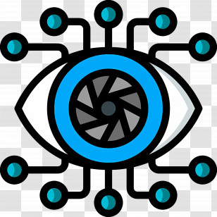 Artificial Intelligence - Eye With Circuitry Icon Transparent PNG