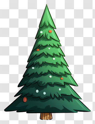 Christmas Tree - Green Christmas Tree With Decorations Transparent PNG