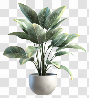 Indoor House Plant - Beautiful Potted Indoor Plant Transparent PNG