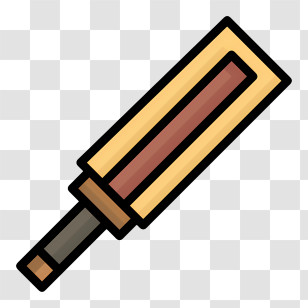 Cricket Icon - Cricket Bat Illustration Transparent PNG