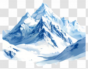 Snow Mountain - Snowy Mountain Peak Illustration Transparent PNG