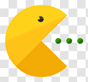 Pacman Logo - Pac-Man Eating Dots Transparent PNG