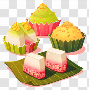 Indonesian Cake - Colorful Desserts For Party Transparent PNG