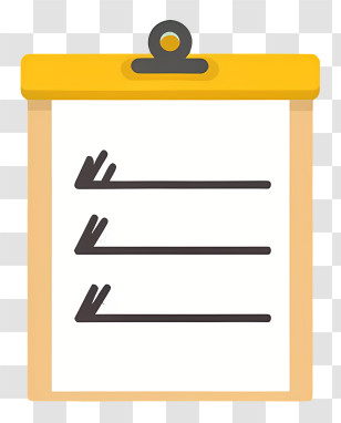 Cartoon - Clipboard With Checklist Transparent PNG