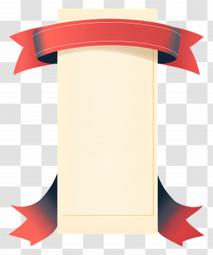 Certificate Ribbon - Blank Banner With Red Ribbon Transparent PNG