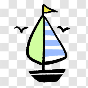 Transport - Simple Sailboat Drawing Transparent PNG