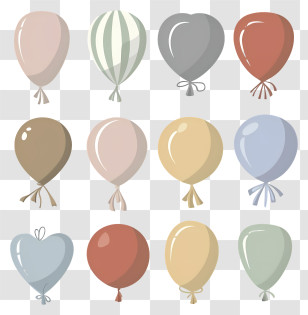 Balloons - Colorful Party Balloons Transparent PNG