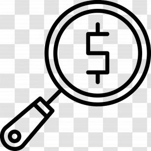 Magnifier Money - Magnifying Glass With Dollar Sign Transparent PNG