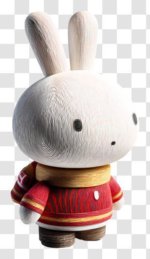 Cartoon Bunny - Abstract Glitch Art Transparent PNG