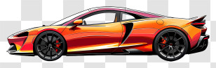 Mclaren Artura - Modern Sports Car Illustration In Vibrant Colors Transparent PNG