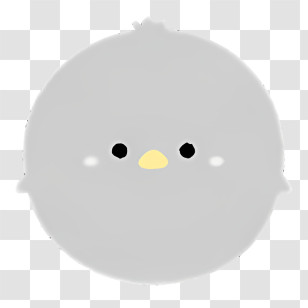Nature - Cute Gray Bird Cartoon With Soft Expression Transparent PNG