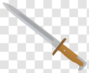 Knife - Metal Knife With Wooden Handle Design Transparent PNG