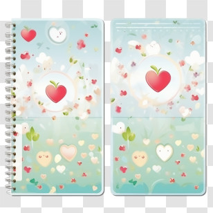 Diary Template
 - Heart-themed Notebook Transparent PNG
