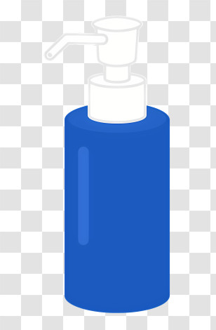 Clipart - Blue Soap Dispenser Bottle Illustration Transparent PNG