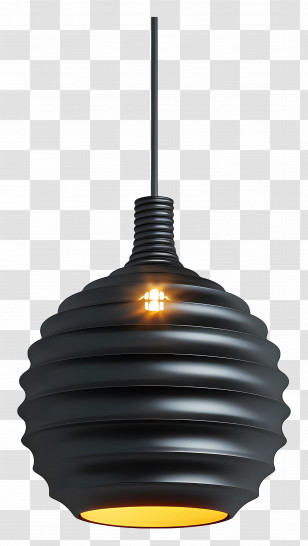 Hanging Lamp - Modern Black Pendant Light Transparent PNG