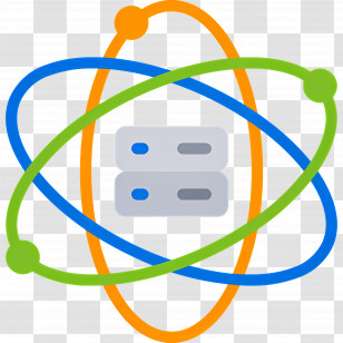 Data Science - Colorful Atom With Electrons Transparent PNG