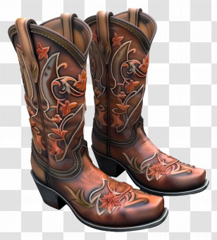 Cowgirl Boots - Stylish Cowboy Boot Transparent PNG
