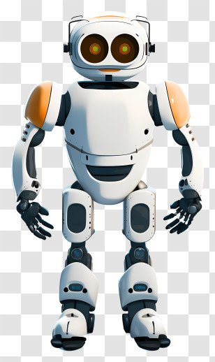 Robot - Friendly Humanoid Robot With A Futuristic Design Transparent PNG