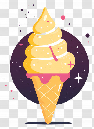 Cartoon Ice Cream - Delicious Ice Cream Cone Transparent PNG