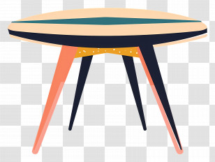 Table - Colorful Modern Table Design Transparent PNG