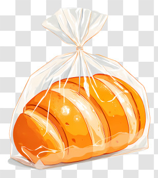 Bread In Plastic Bag - Sliced Bread In Plastic Bag Transparent PNG