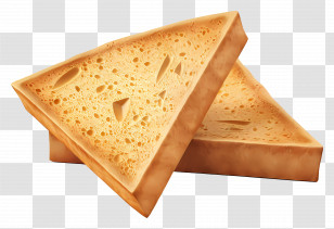 Toasted Bread - Golden Toasted Bread Slices Transparent PNG