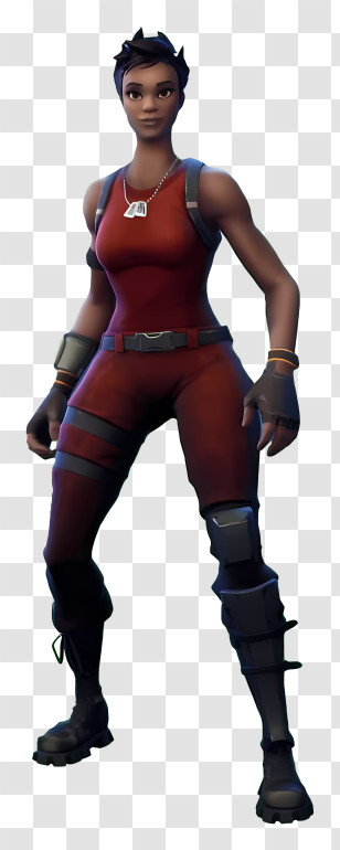 Fortnite - 3D Character In Red Attire Transparent PNG