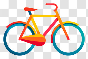 Bicycle Icon - Colorful Bicycle Illustration Transparent PNG