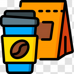Takeaway Coffee Cup - Coffee To-Go With Bag Transparent PNG