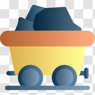 Coal Miner - Mining Cart Icon With Coal Transparent PNG