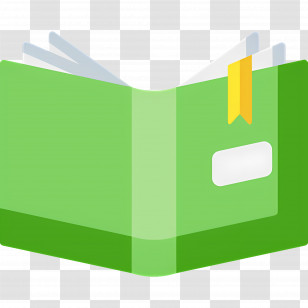Book Cover - Green Book With Bookmark Transparent PNG
